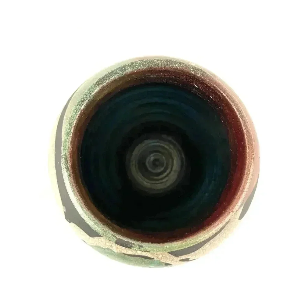 VTG Pottery Vase Abstract‎ Handmade Art Unique 7.5